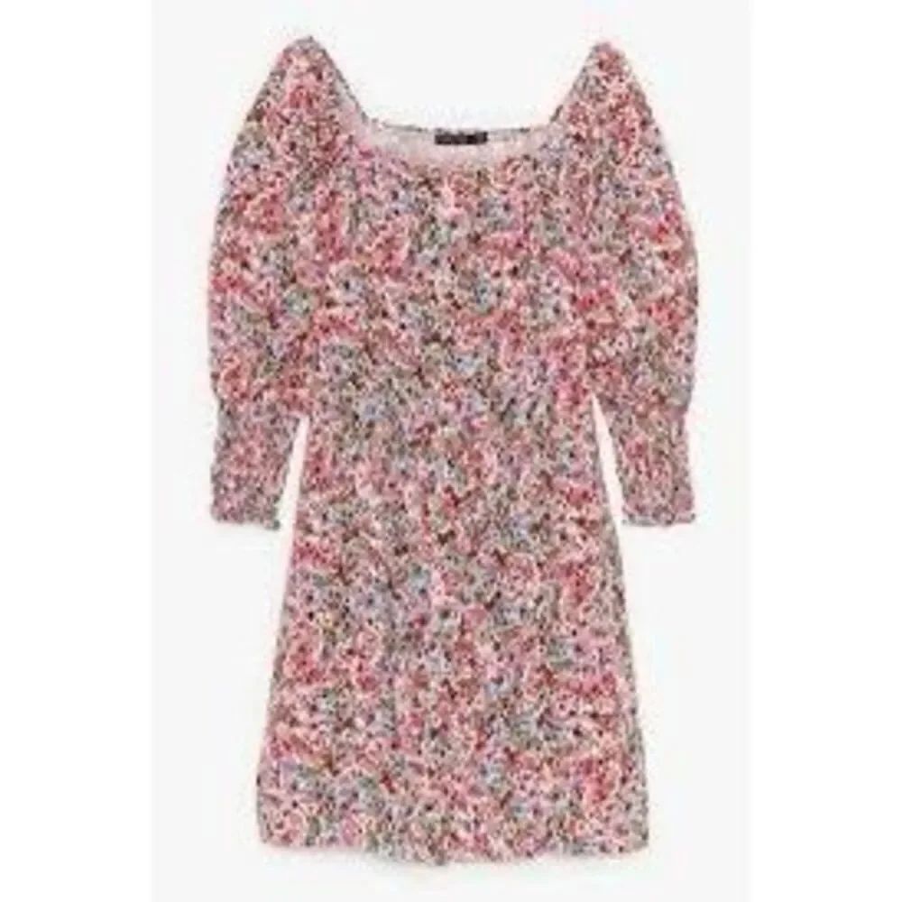 Nasty Gal Size 2 Puff Sleeve Mini Dress Vintage Floral Print Grannycore Spring